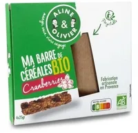 ma barre de céréales bio cranberry