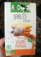 Sablé apéritif sésame paprika
