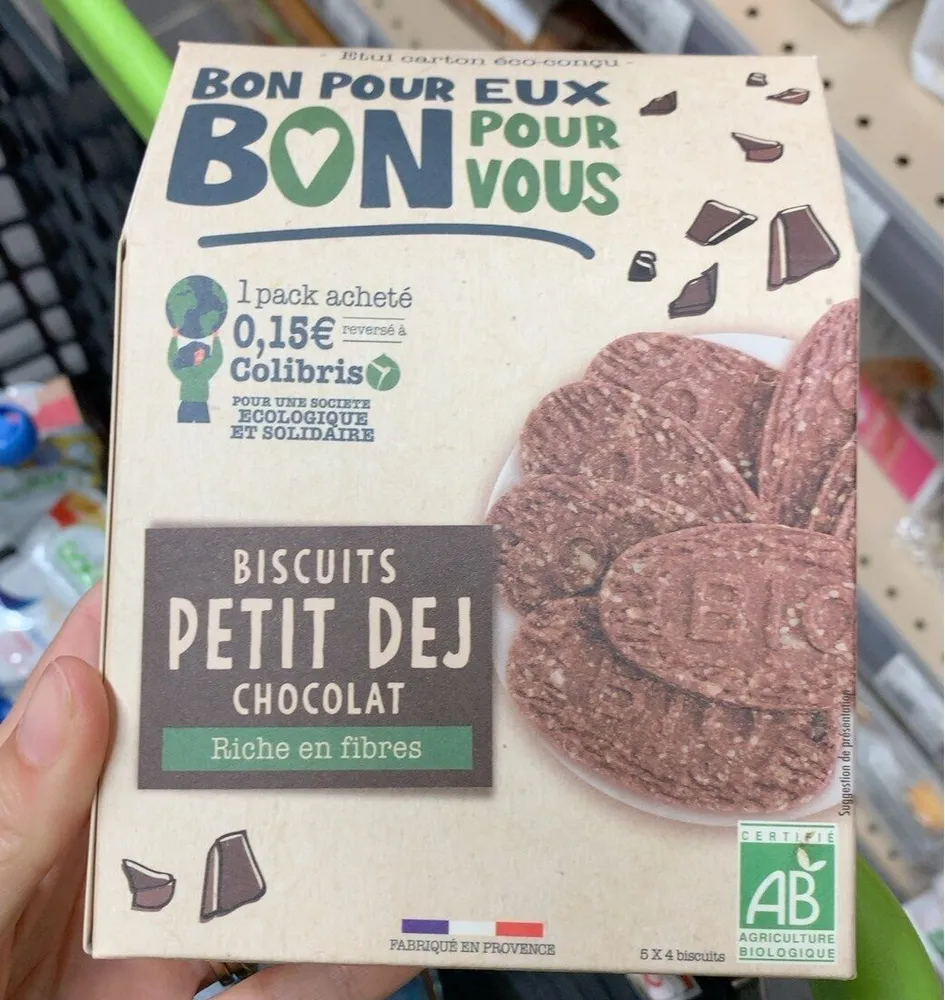 Biscuit petit dej chocolat