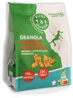 Granola protéine sans soja amande cajou framboise