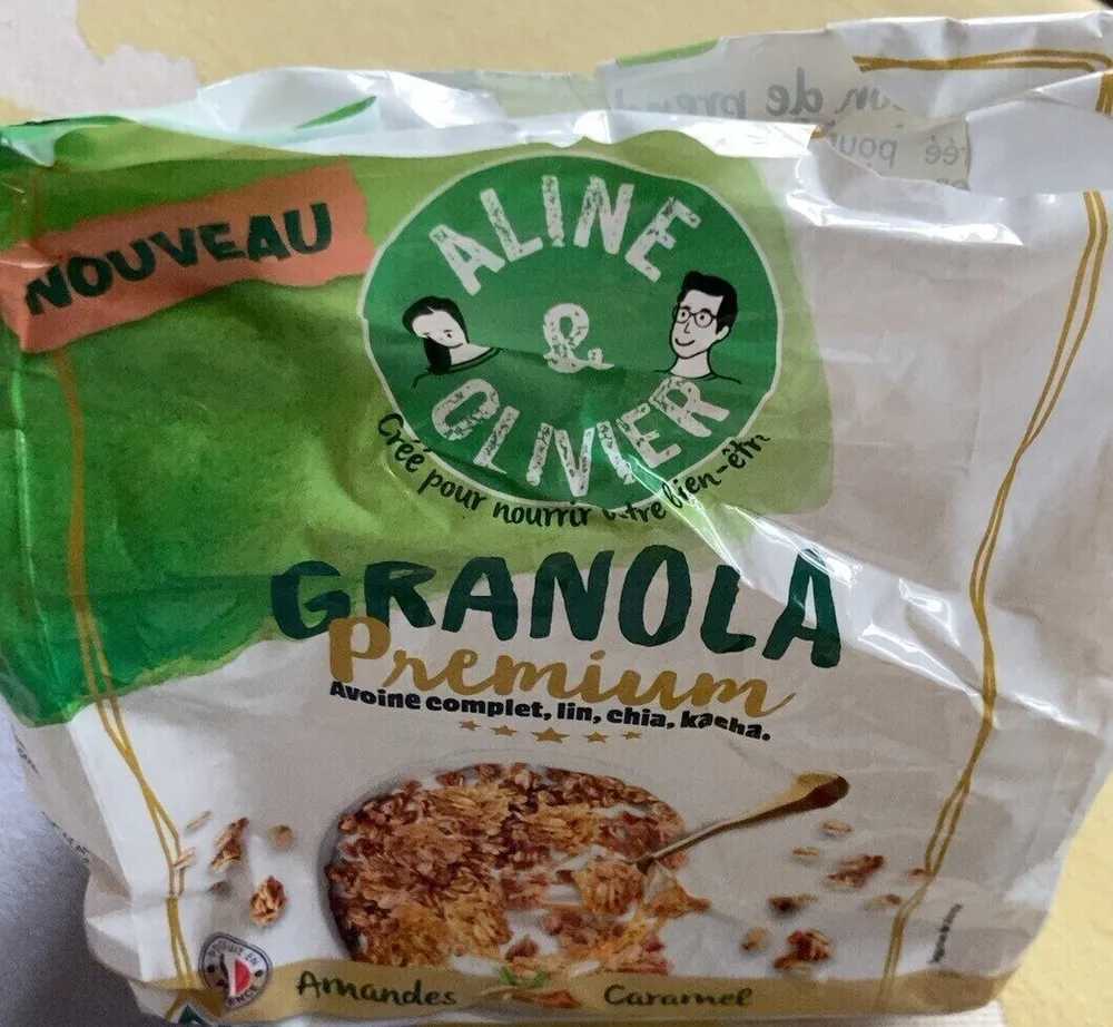 GRANOLA Premium Avoine complet, lin, chia, kasha. Amandes Caramel