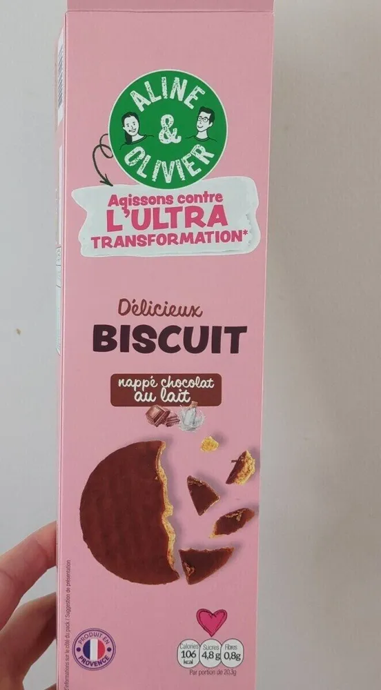 Délicieux biscuit nappé chocolat au lait