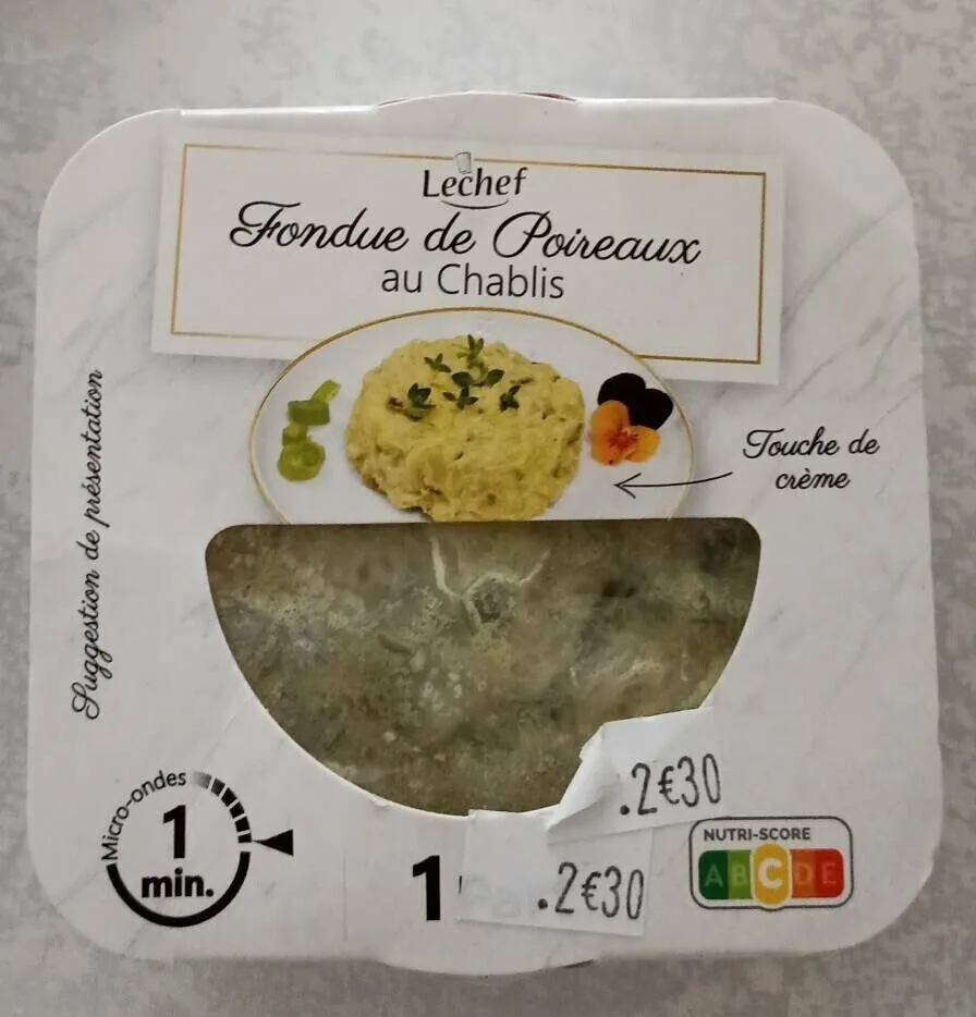 Fondue de poireaux au Chablis