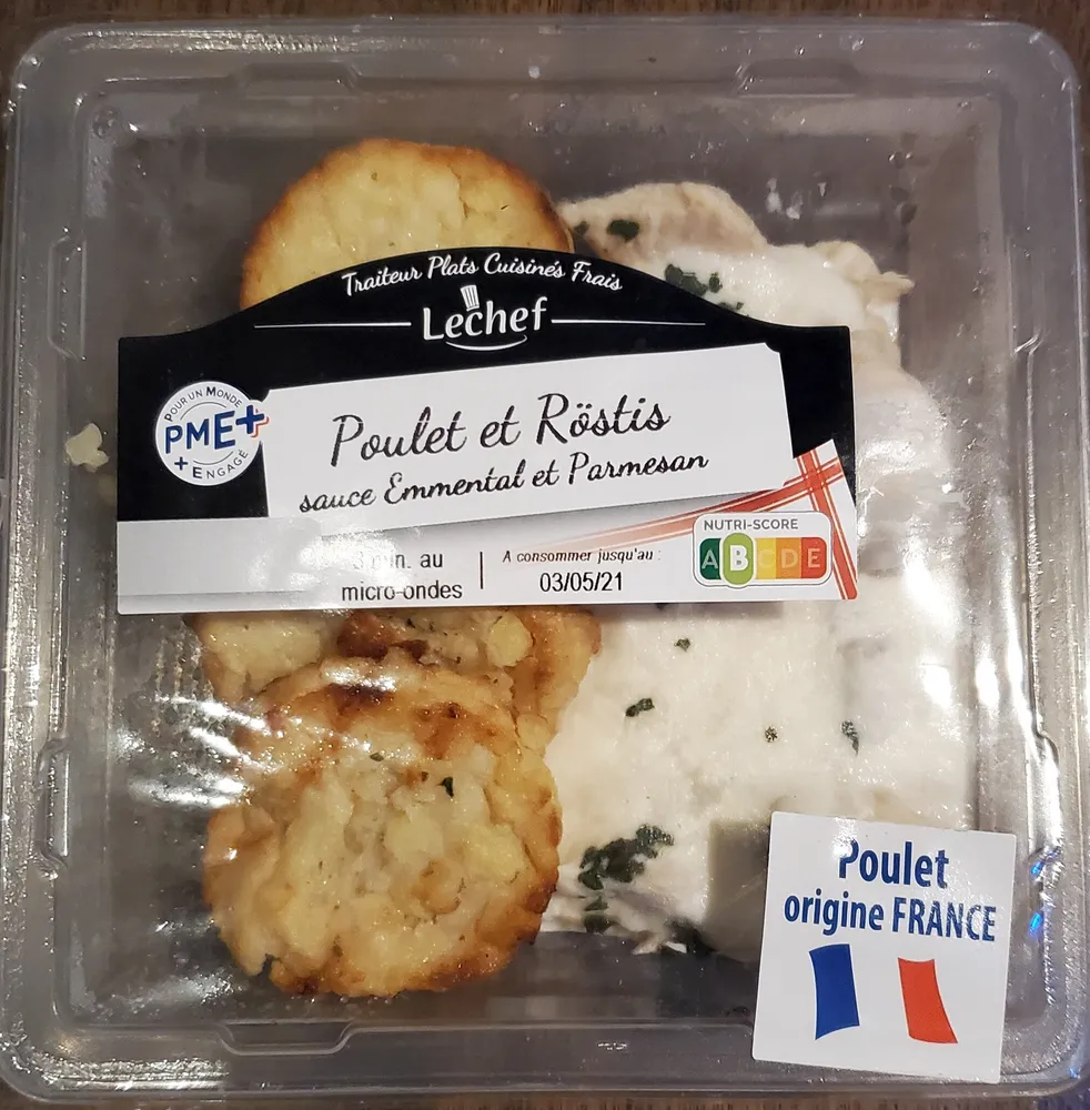 Poulet & Rostis sauce emmental & parmesan