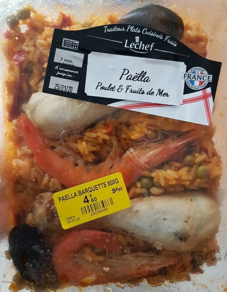 Paëlla, poulet & fruits de mer