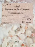 Noix de saint Jacques crème legume
