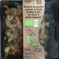 Plat cuisiné bio poulet au thym & petits légumes Lechef