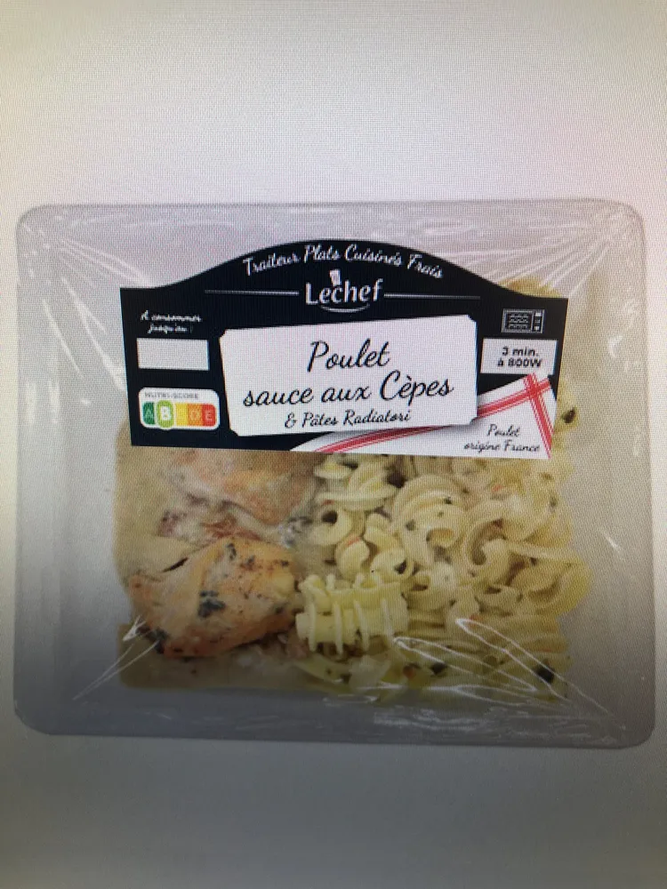 Poulet marine sauce aux cèpes