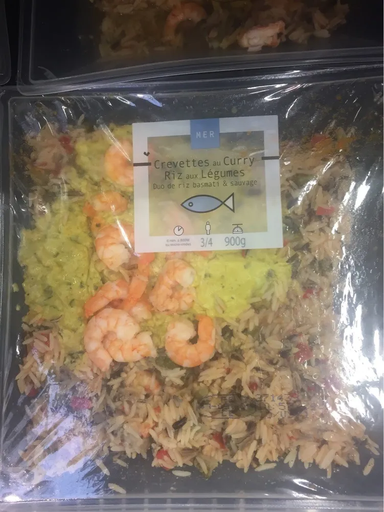 Crevettes au curry