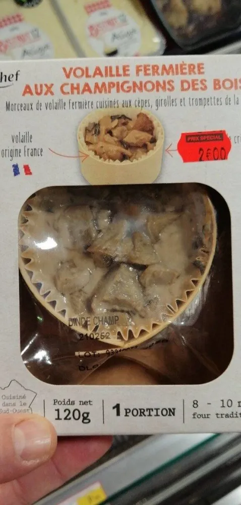 Volailles fermière aux champignons des bois