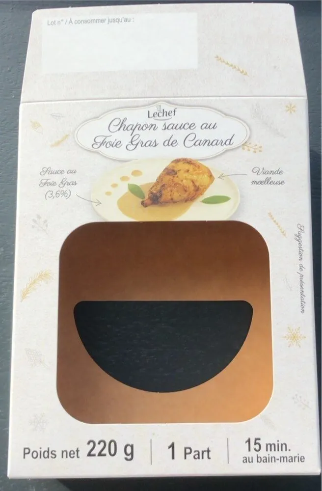 Chapon sauce Foie Gras de Canard