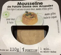 Mousseline de patate douce aux amandes