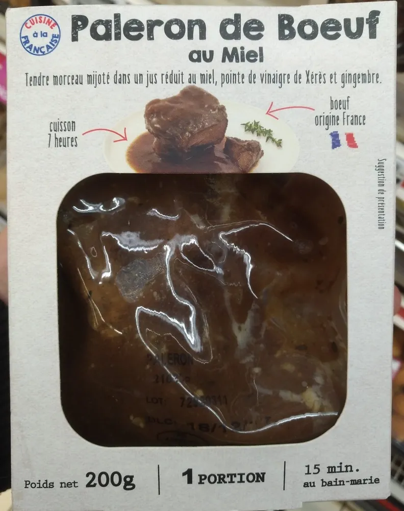 Paleron de bœuf au Miel