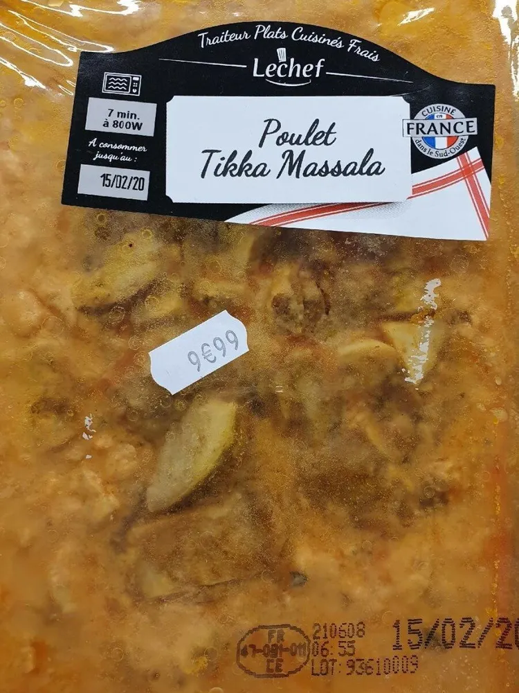 Poulet tikka massala