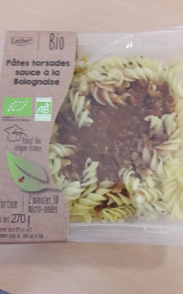 pâtes torsades à la bolognaise