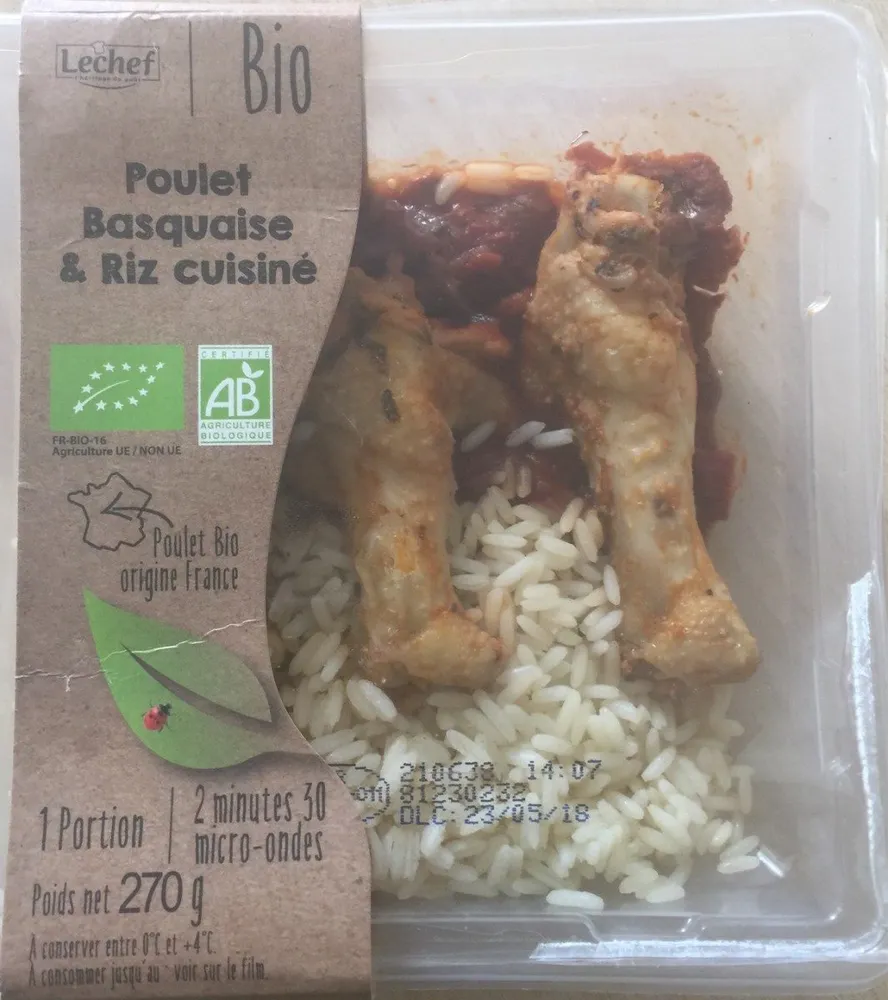 Poulet basquaise & Riz cuisiné