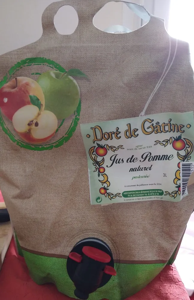 Jus de pomme naturel pasteurisé