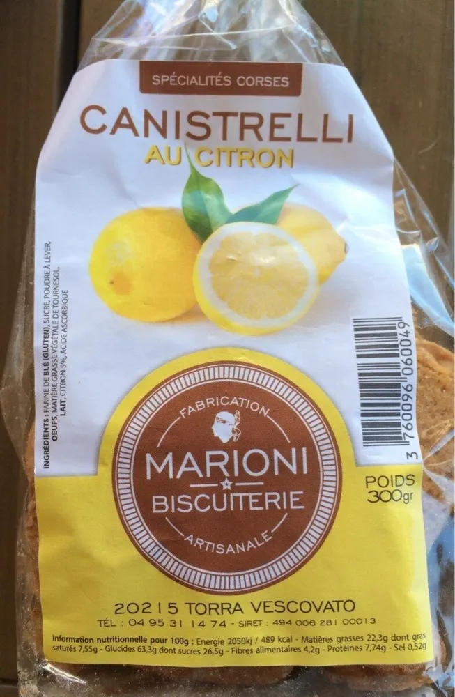 Canistrelli au citron
