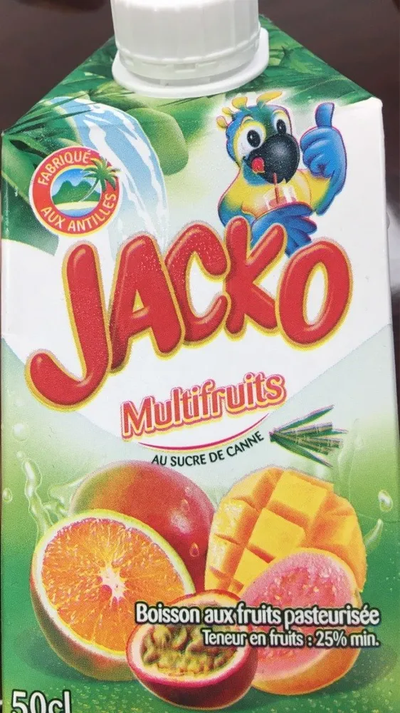 Jus multifruits au sucre de canne