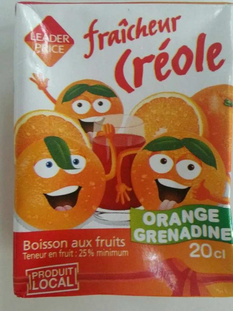 Fraîcheur créole Orange Grenadine