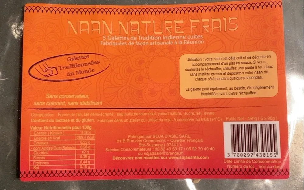 Naan nature frais