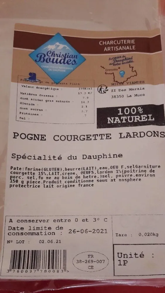 Pogne courgettes lardons
