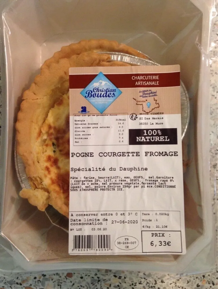 Pogne courgette fromage