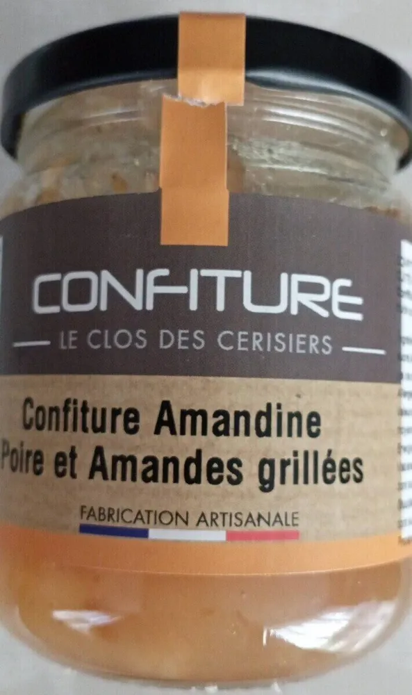 Confiture Amandine poire et amandes grillées