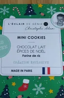 Mini cookies Chocolat lait épices de Noël