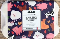 6 mini œufs de chocolat fourrés