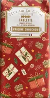 Tablette chocolat lait praline chouchou