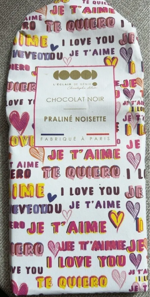 Chocolat noir praliné noisette