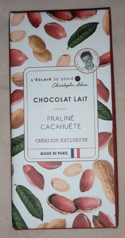 Chocolat Lait Praliné Cacahuète