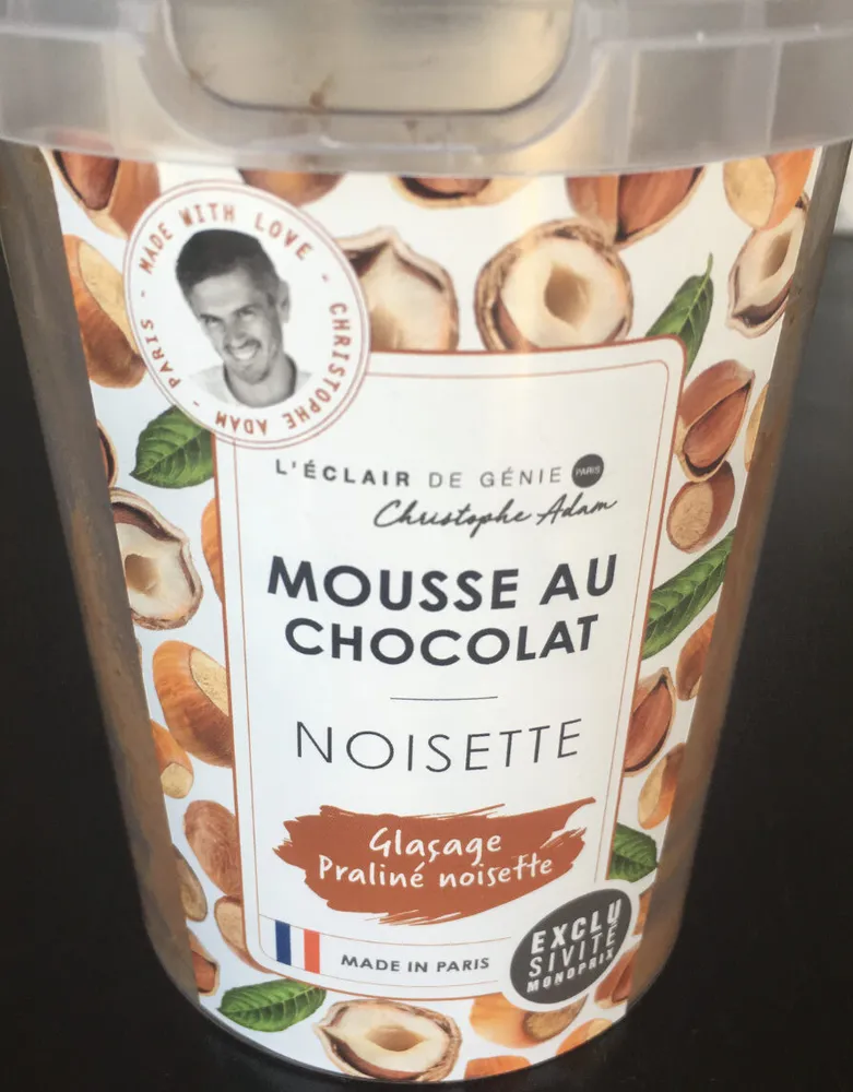 Mousse au chocolat Noisette Glaçage Praliné noisette