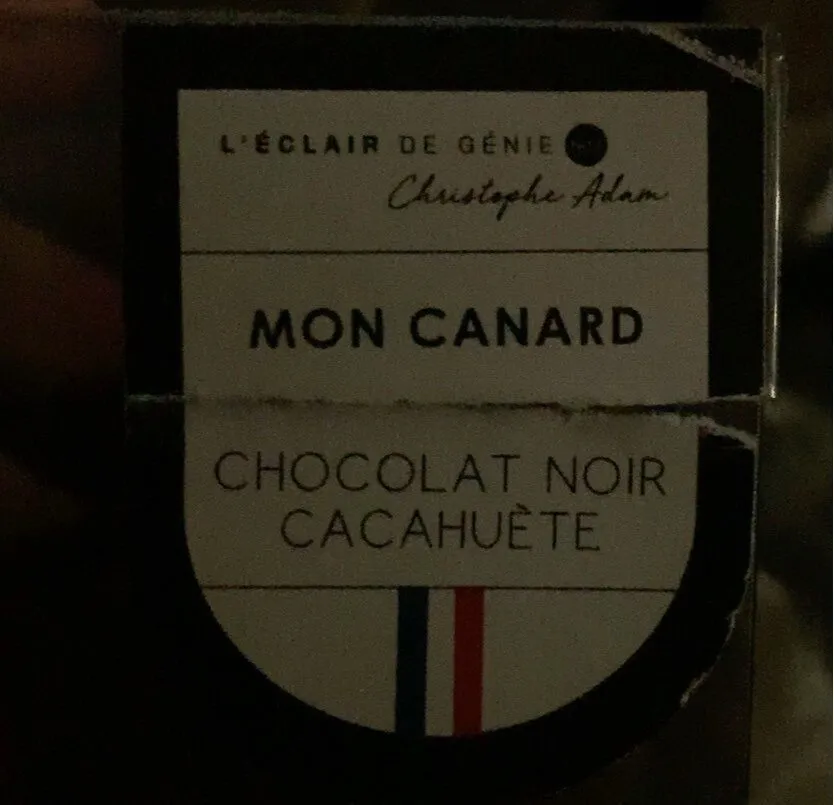 Mon canard chocolat noir cacahuete