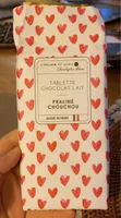 Tablette chocolat lait praliné chouchou