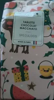 Tablette de chocolat macchiato speculoos