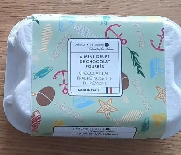 6 mini œufs de chocolat fourrés