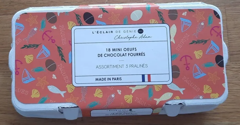 18 mini œufs de chocolat fourrés