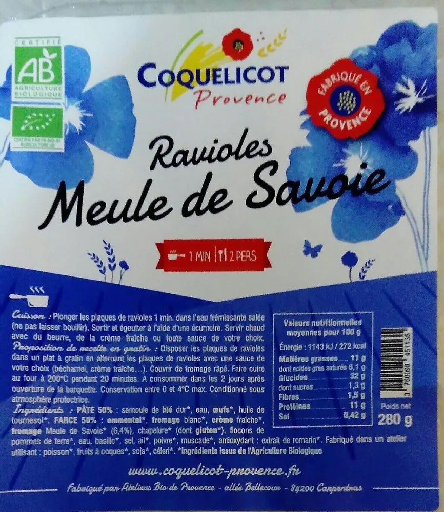 Ravioles meule de Savoie