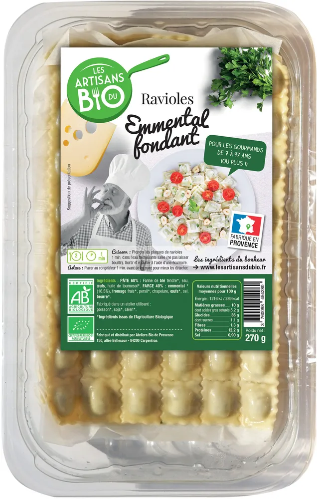 Ravioles emmental fondant 270g