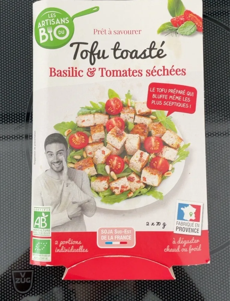 Tofu toasté basilic et tomates séchées 140g
