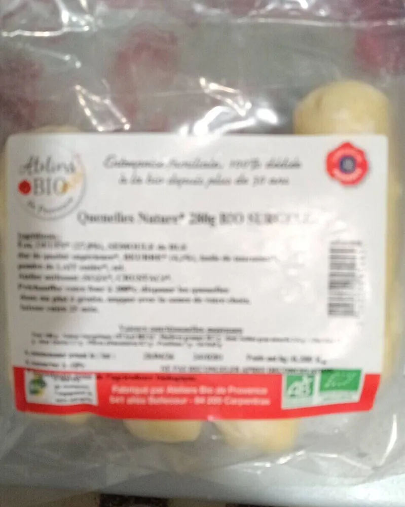 Quenelles nature 280g bio surgelé