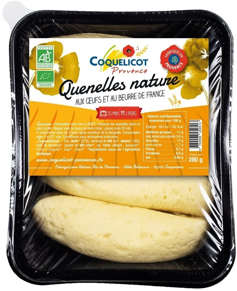Quenelle Nature aux œufs & beurre français