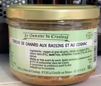 Terrine de canard aux raisins et au cognac