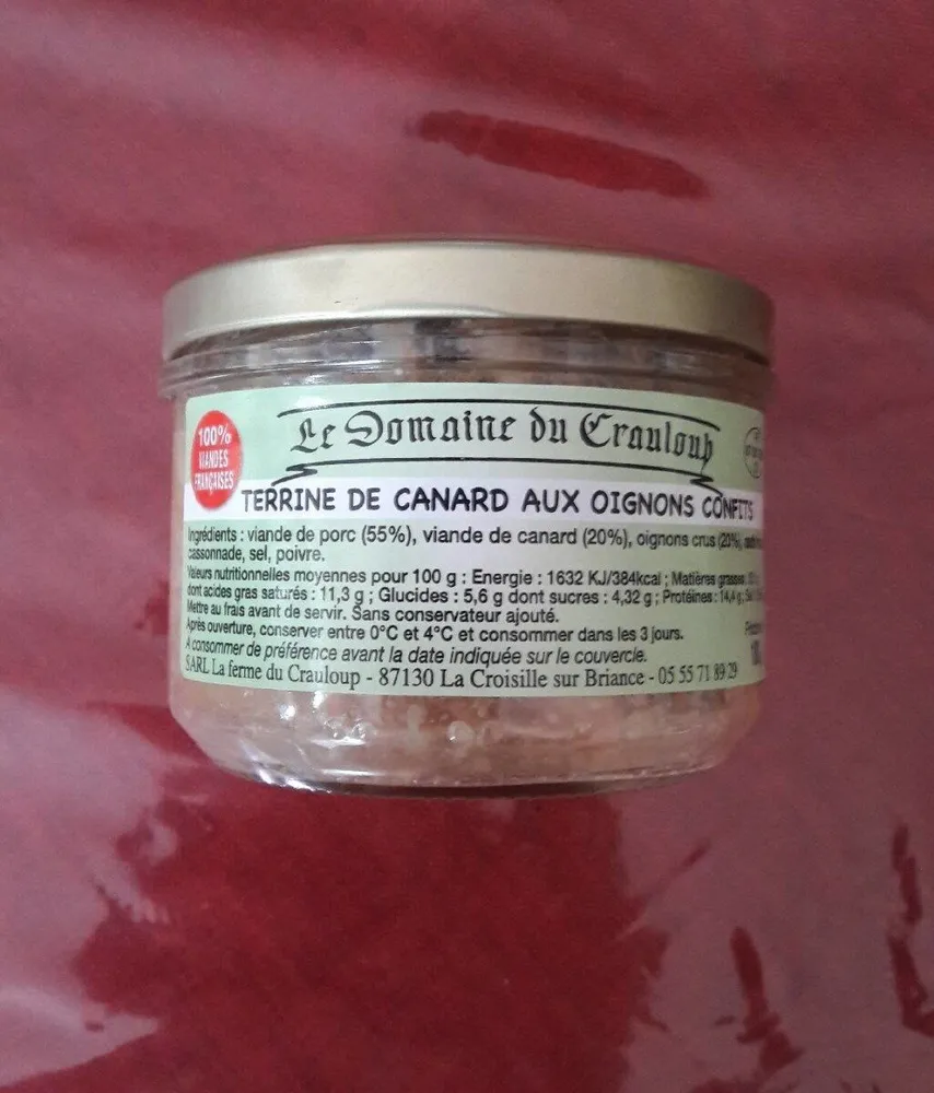 Terrine de canard aux oignons confits