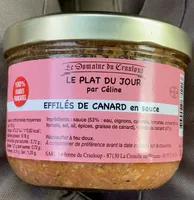 Effiles de canard en sauce