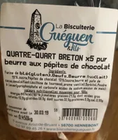 Quatre-quart breton x5 pur beurre aux pepites de chocolat