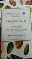Chocolat blanc  praliné pistache d'iran
