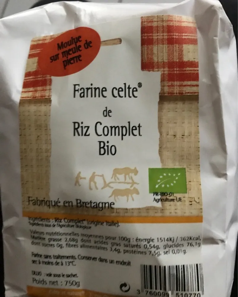 Farine celte de riz complet bio